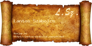 Lantos Szabolcs névjegykártya