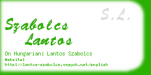 szabolcs lantos business card